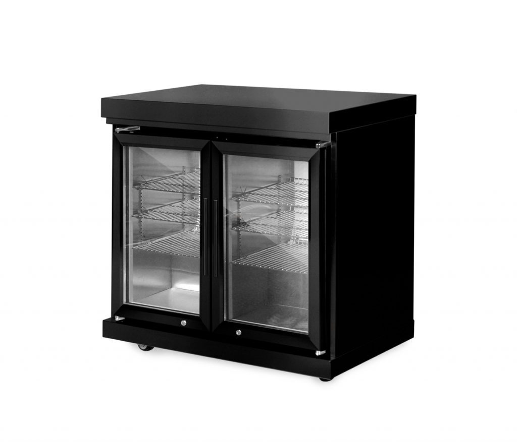 Black Collection Module Fridge With Double Doors Urban Garden Space