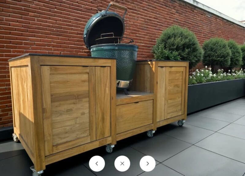 Big Green Egg Island On Wheels | Bari