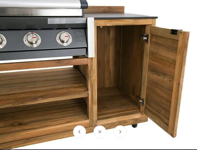 BBQ Cabinet Unit Trolley on Wheels | Bari - Image 6
