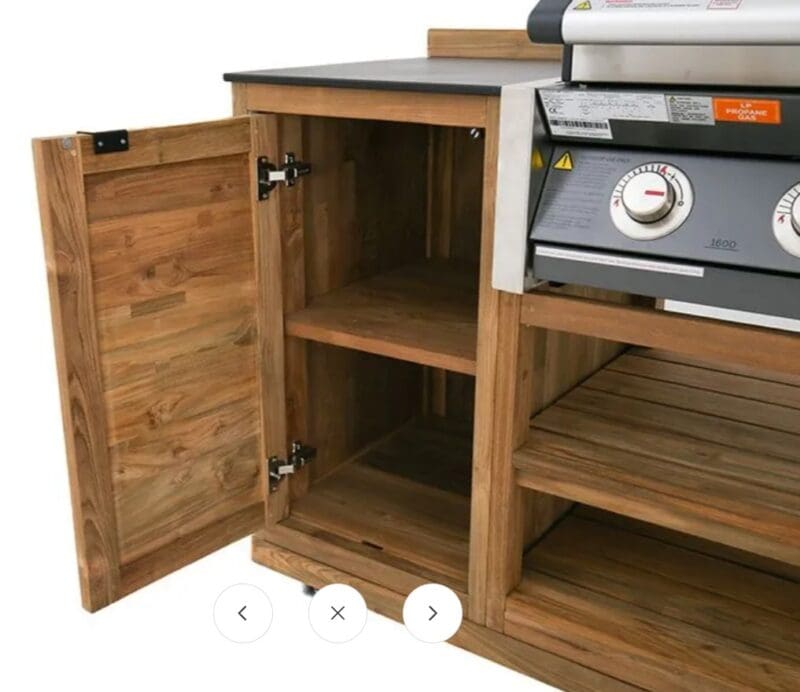BBQ Cabinet Unit Trolley on Wheels | Bari - Image 5